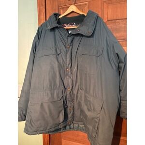 South Creek Mens 3X Field Jacket Teal Blue Flannel Lined Quilted Barn Coat Heavy
